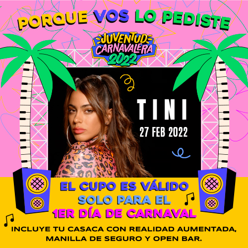 TINI EN JUVENTUD CARNAVALERA 2022