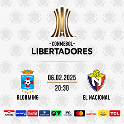COPA LIBERTADORES 2025 FASE 1 BLOOMING VS EL NACIONAL