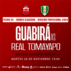 CLAUSURA 2024 FECHA 23 GUABIRÁ VS REAL TOMAYAPO