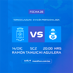 CLAUSURA 2024 FECHA 28 BLOOMING VS GUABIRÁ
